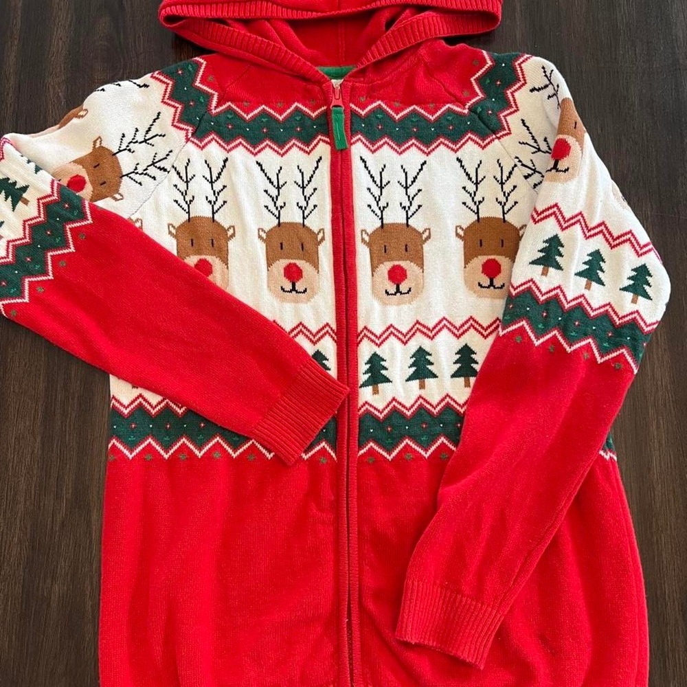 Kids Gymboree size 12 Christmas zip up jacket